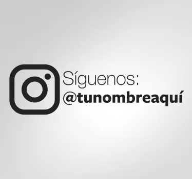 Vinilo escaparate síguenos en instagram - TenVinilo
