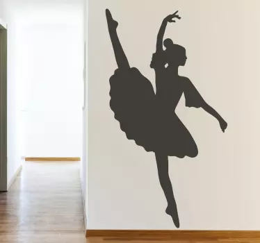 Vinilo silueta bailarina elástica - TenVinilo