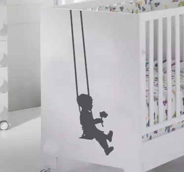 Vinilo silueta infantil columpio - TenVinilo