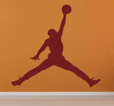 Vinilo baloncesto silueta Michael Jordan - TenVinilo
