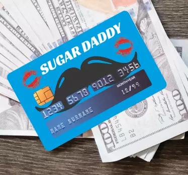 Vinilo de tarjeta sugar daddy - TenVinilo
