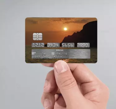 Pegatina para tarjeta de crédito sunset - TenVinilo