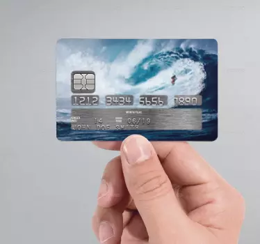 Pegatina para tarjeta de crédito surfer - TenVinilo