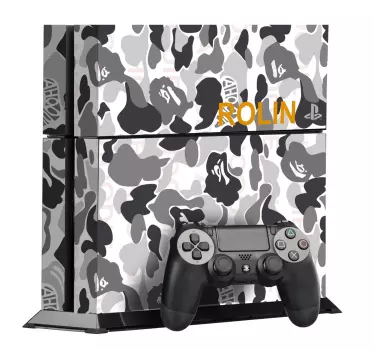 Vinilo textura camuflaje para play station - TenVinilo