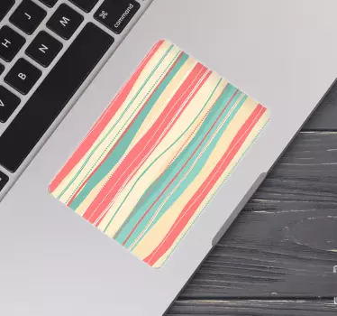 Vinilo touchpad líneas onduladas coloridas - TenVinilo