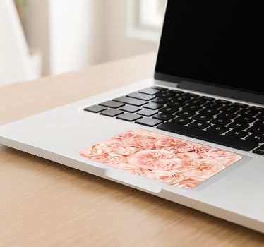 Vinilo touchpad rosas rosadas florecientes - TenVinilo