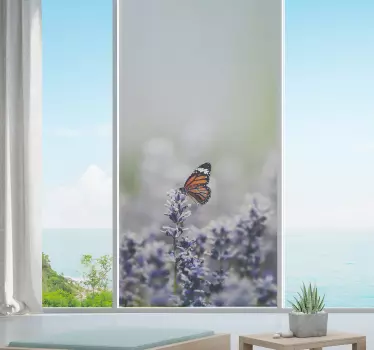 Vinilo para cristal ventana translúcido de mariposas - TenVinilo