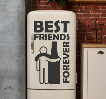 Vinilo ventana Bebida de cerveza con texto - TenVinilo