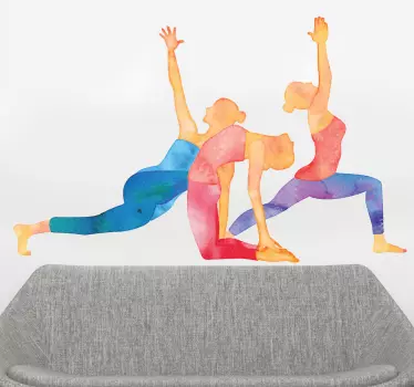Vinilo yoga posturas - TenVinilo