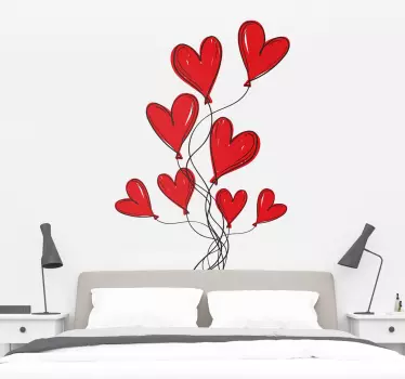 Vinilos amor cabezal para cama - TenVinilo