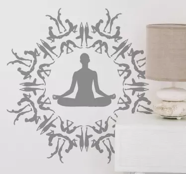 Vinilos yoga círculo figuras - TenVinilo