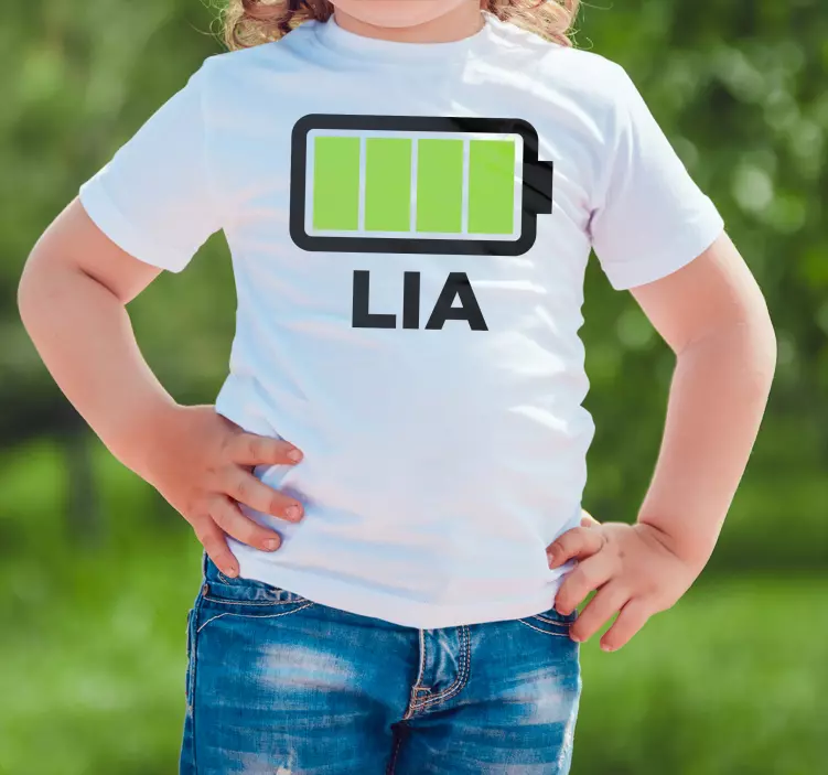 Batería con nombre con nombre camiseta - TenVinilo