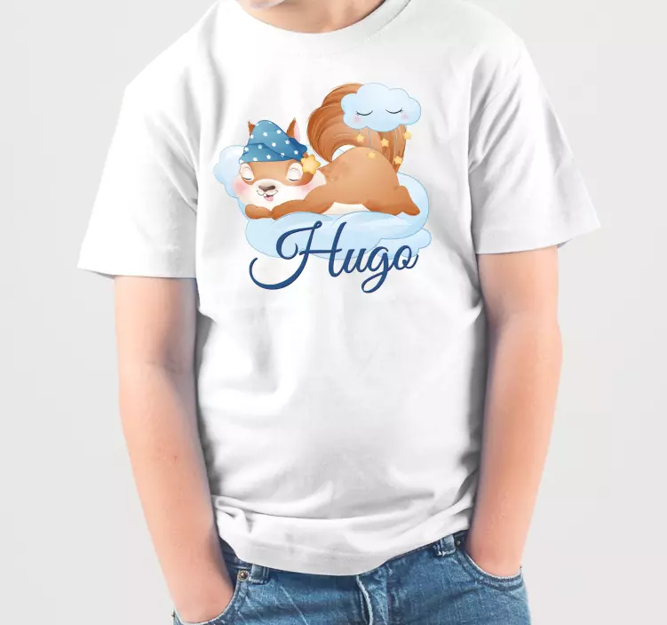Camiseta bebé Linda ardilla para niño con nombre - TenVinilo