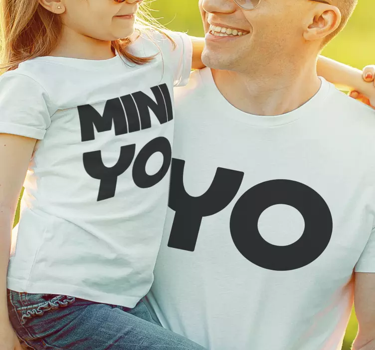 camiseta con texto padre e hijo - TenVinilo