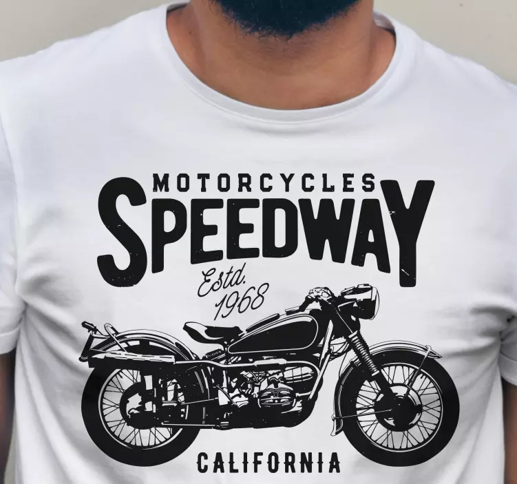 Camiseta personalizada silueta de motocicleta - TenVinilo