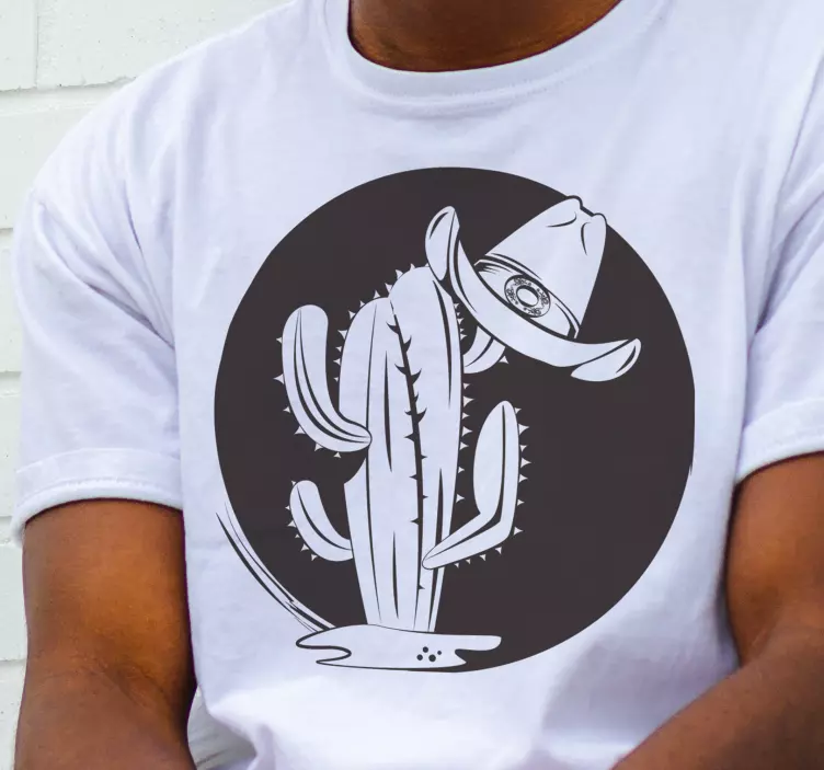 Camiseta cowboy cactus con sombrero - TenVinilo