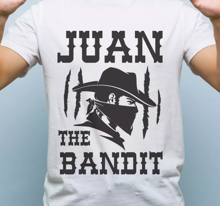 Camiseta de bandido cowboys con nombre  - TenVinilo