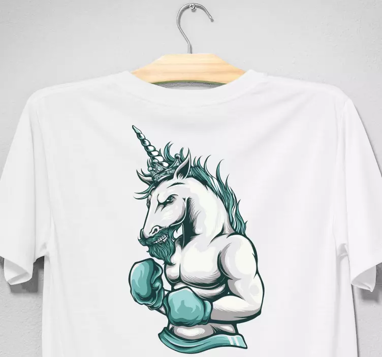 Camiseta personalizada de dibujos animados de unicornio de gimnas - TenVinilo