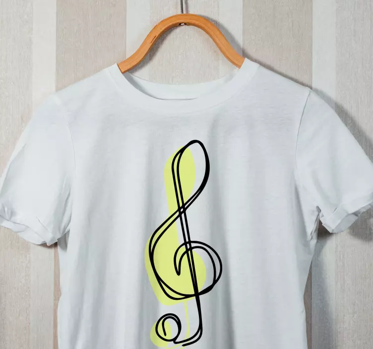 Diseño de nota musical minimalista camiseta personalizada - TenVinilo