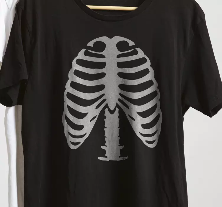 Camiseta Halloween Esqueleto de costillas - TenVinilo