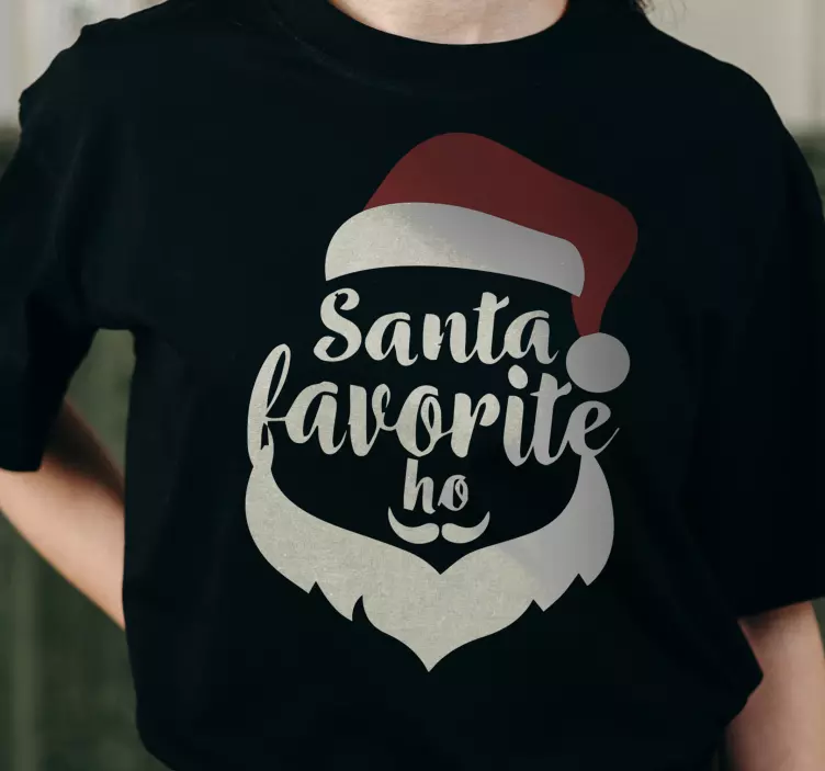 Camiseta navideña Favorito de santas - TenVinilo