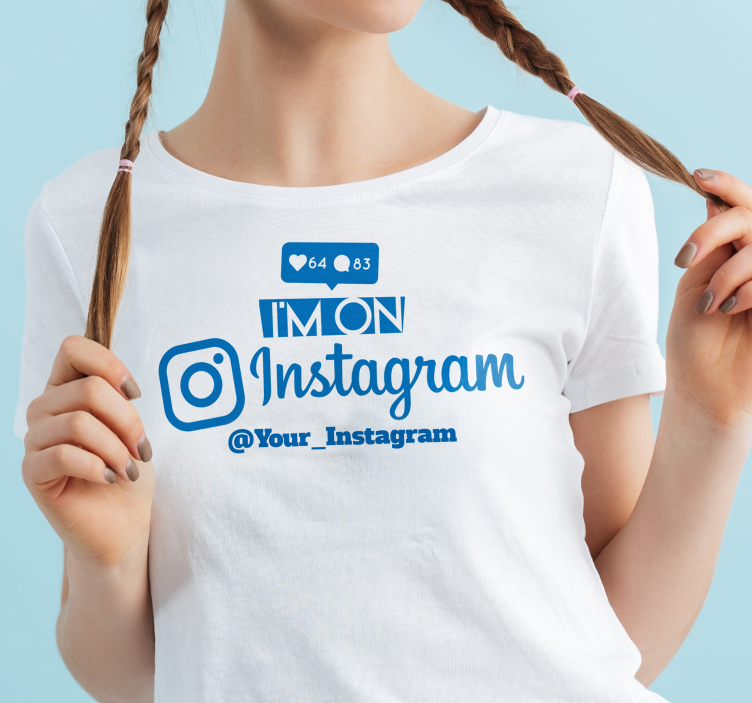 Camiseta juvenil cuenta personalizada Instagram - TenVinilo