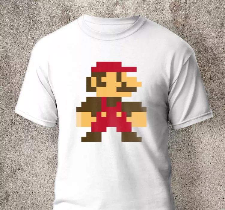Camiseta infantil Camiseta mario de 8 bits - TenVinilo