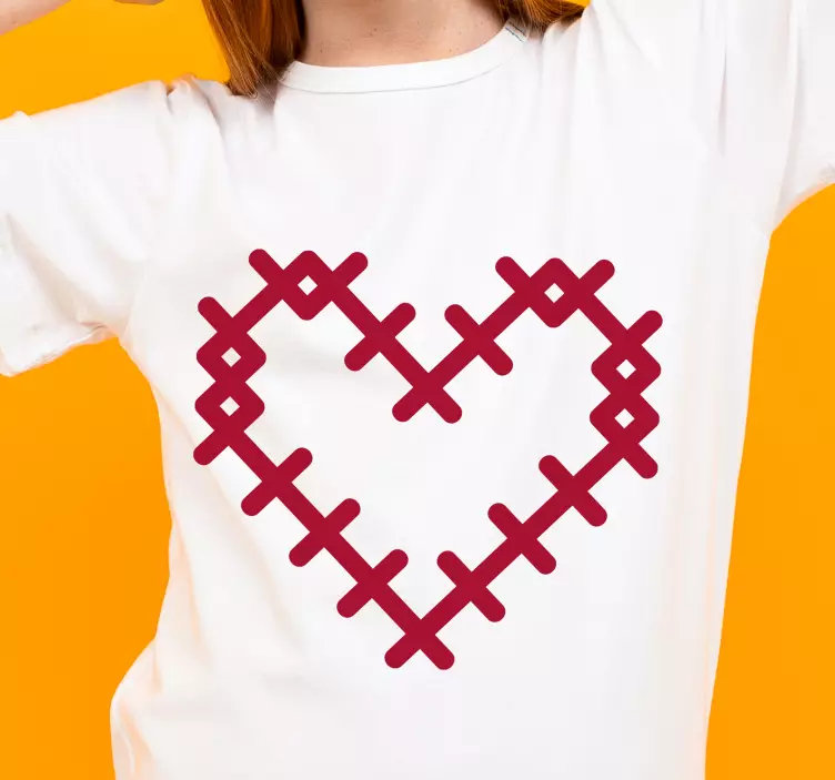 Camiseta infantil Corazon geometrico - TenVinilo
