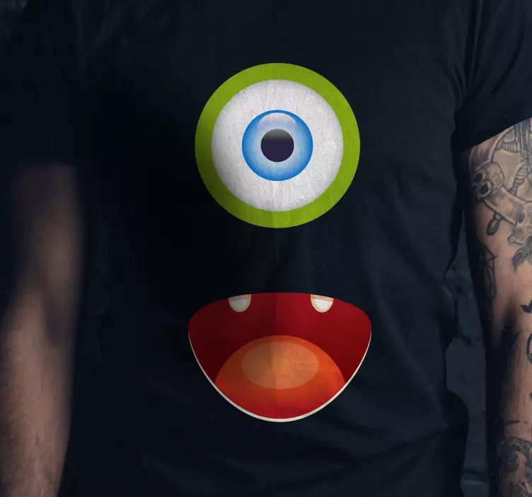 Camiseta infantil Ojos y boca de monstruo - TenVinilo