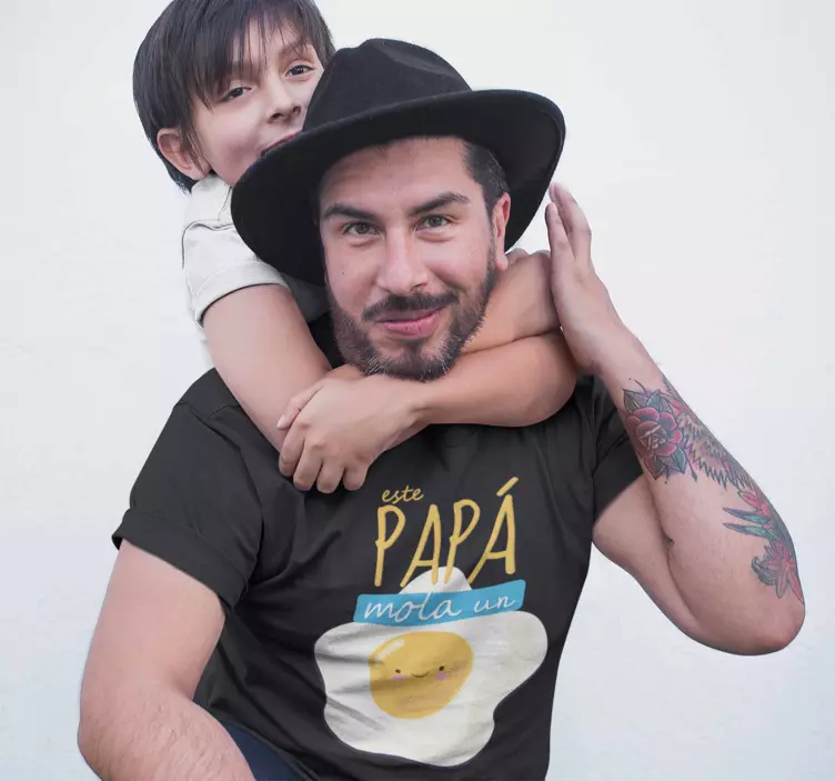 Camiseta papa mola un huevo - TenVinilo
