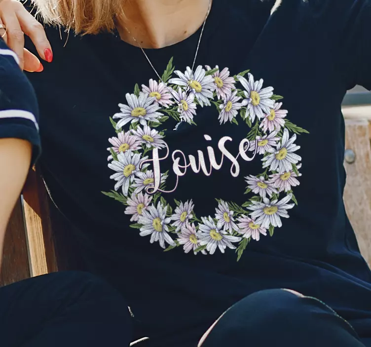 Camiseta personalizada corona de flores - TenVinilo