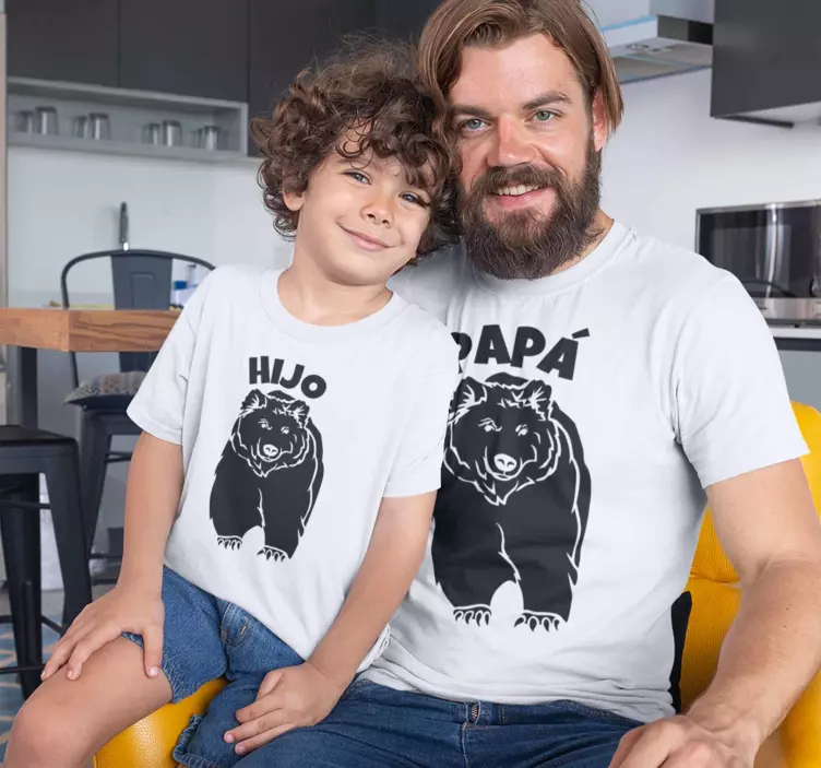 Camisetas iguales papá oso e hijo oso - TenVinilo