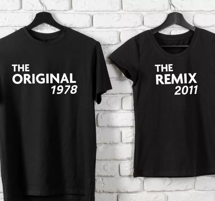 Camiseta padre e hijo El original y el remix - TenVinilo