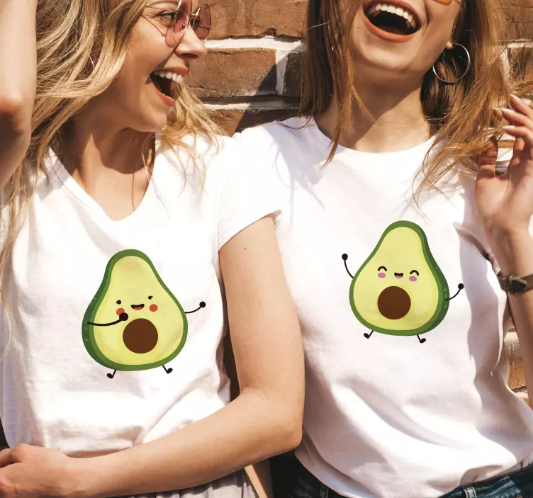 Camisetas parejas Camiseta aguacates cartoon - TenVinilo
