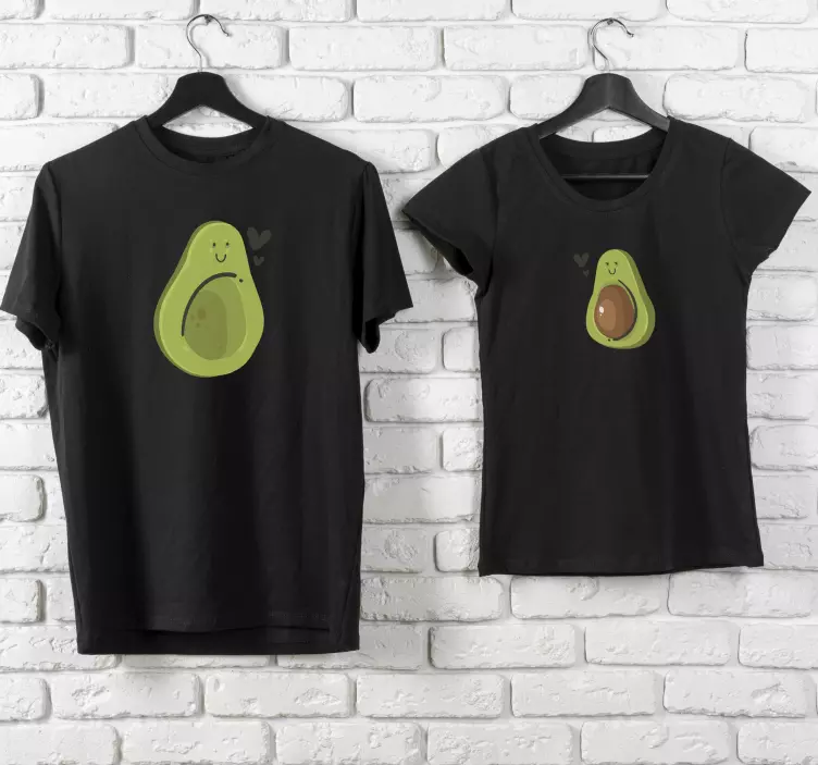 Camisetas parejas Lindos aguacates - TenVinilo