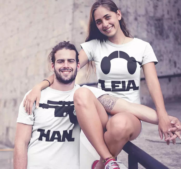 Camisetas parejas Han y Leia - TenVinilo