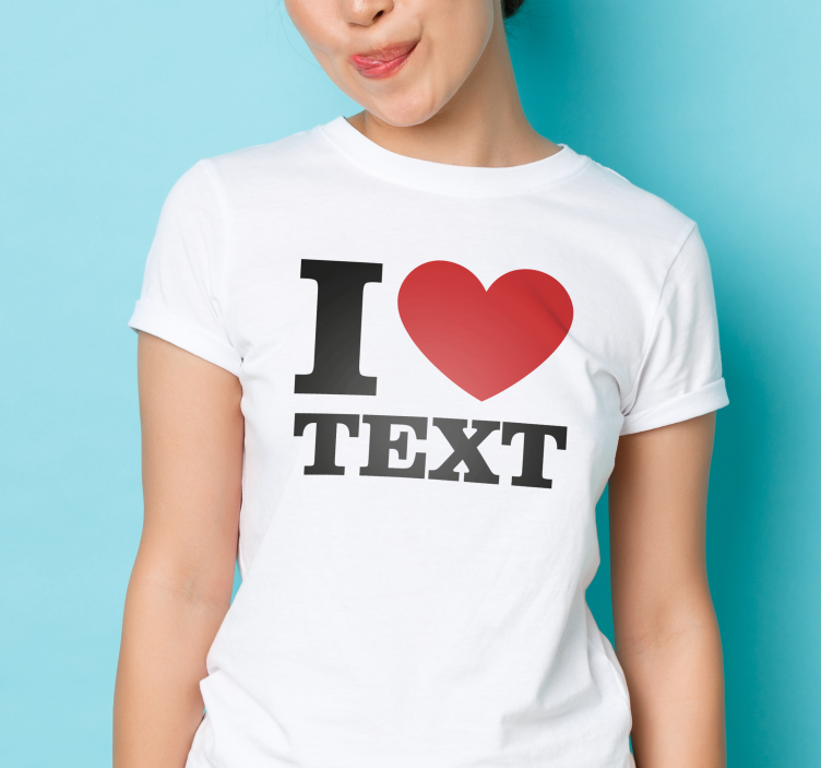 Camisetas con nombre i love - TenVinilo