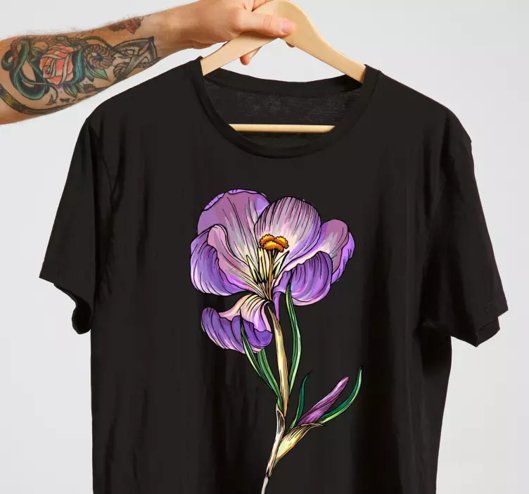 Dulce dibujo azafrán azul camiseta personalizada - TenVinilo