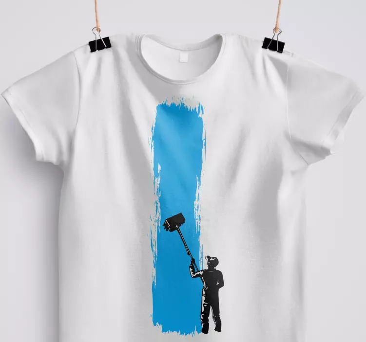 Pintura en proceso camiseta "estilo contemporáneo" - TenVinilo