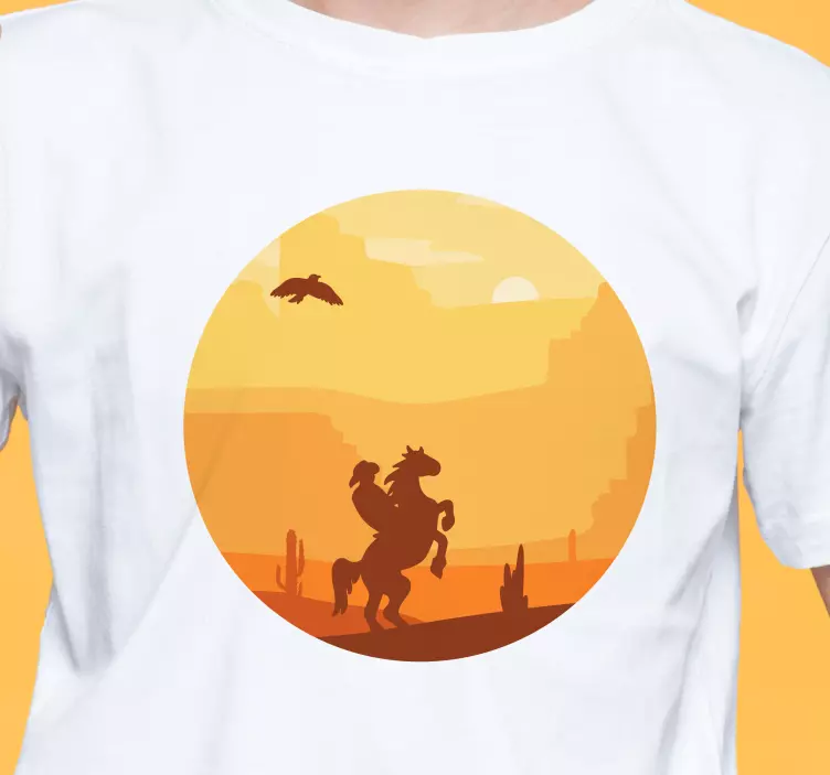 Remera aventura vaquera al atardecer - TenVinilo