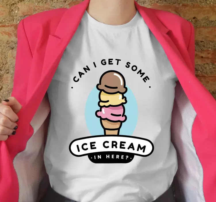 Remera cono de helado divertido - TenVinilo