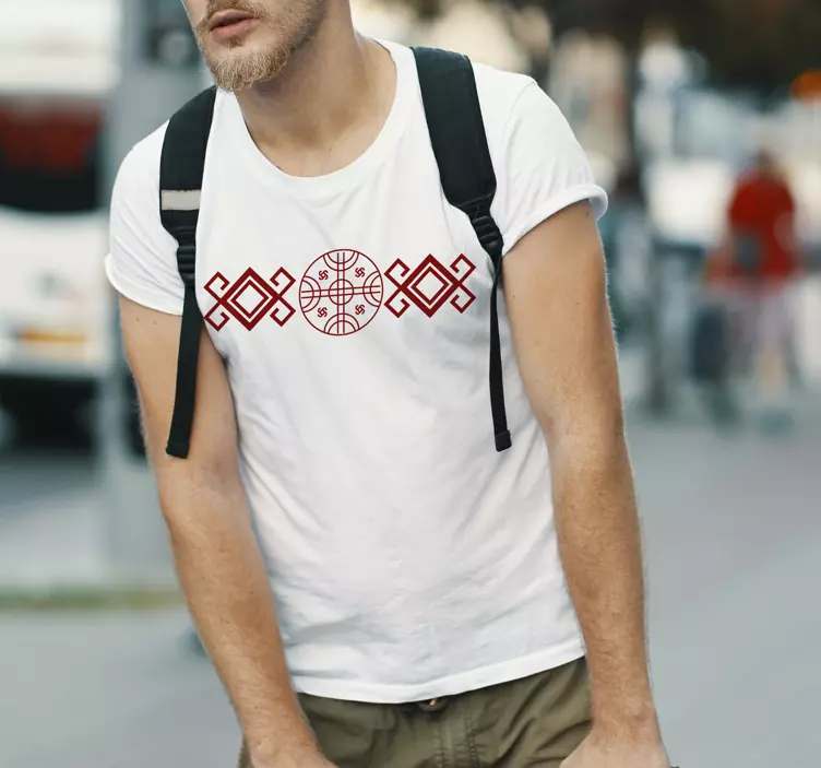 Remera estilo mapuche rojo - TenVinilo