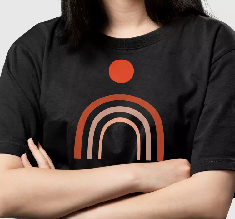 Remera arcoiris retro con sol - TenVinilo