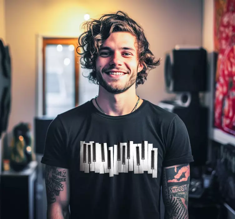 Remera teclado de pianoTeclado de piano - TenVinilo