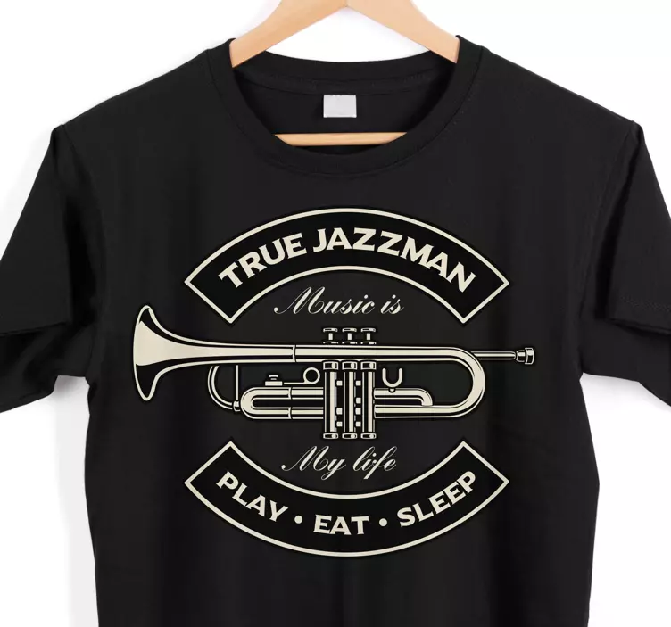 True jazzman design of trompeta camiseta personalizada - TenVinilo