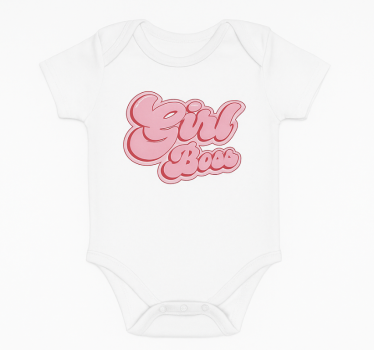 Body feminista diseño jefa chica letras burbuja rosa - TenVinilo