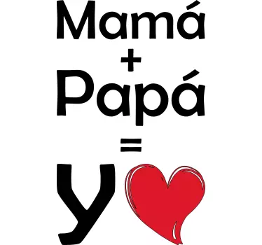 Body bebé Mamá y Papá igual a Yo - TenVinilo