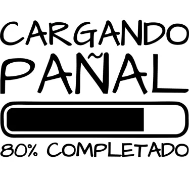Body bebé cargando pañal - TenVinilo