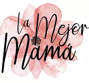 Camiseta para madres Floral La Mejor Mamá - TenVinilo