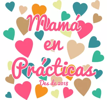 Camiseta mama en prácticas con fecha - TenVinilo